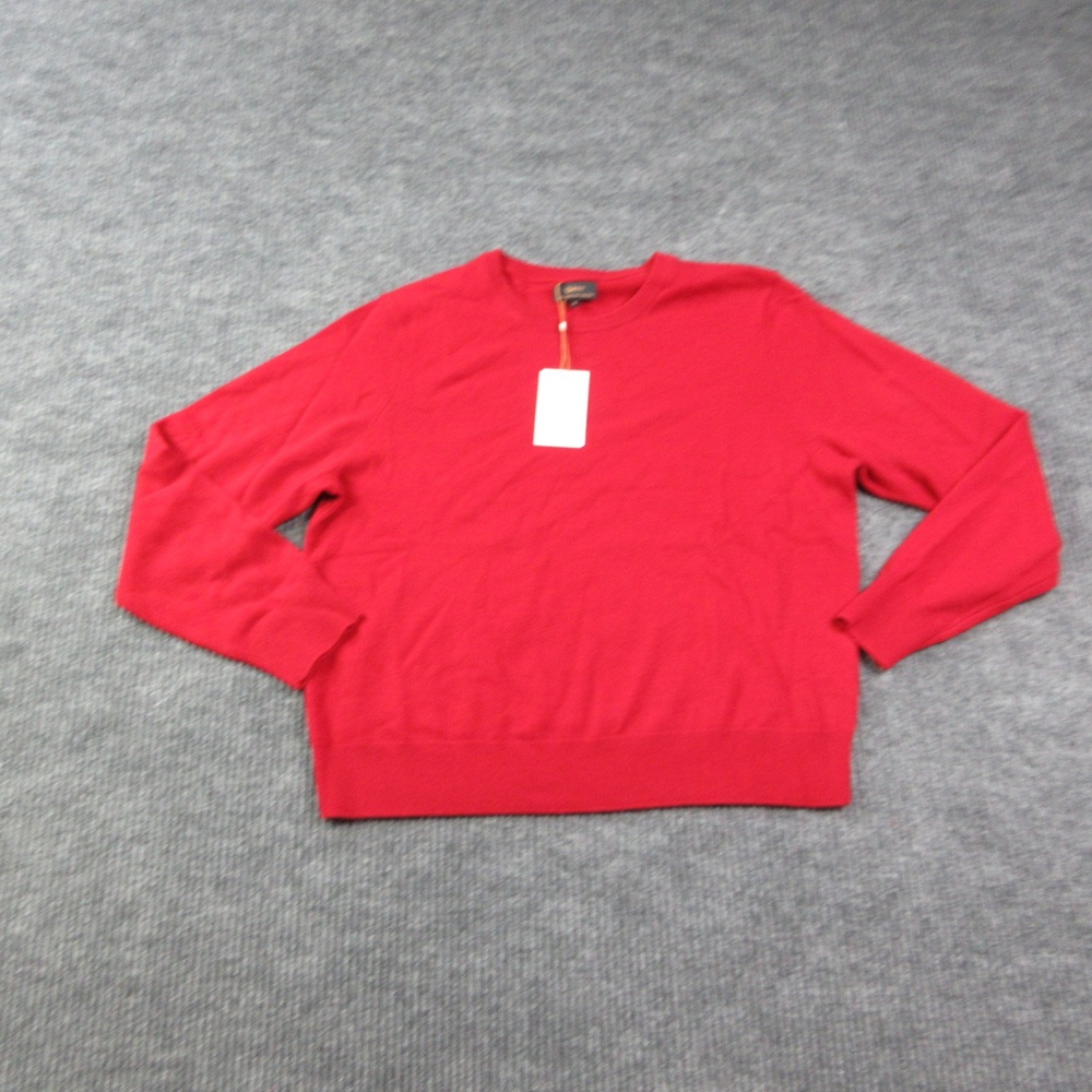 Quince Sweater Mens XL Red Crew Neck Pullover Lightweight 100% Cashmere NWT